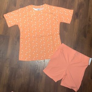 Nordstrom Love, Fire Papaya Punch Floral 2 Piece Set